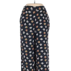 The Drop Women's Floral Wide Leg Pants - Black